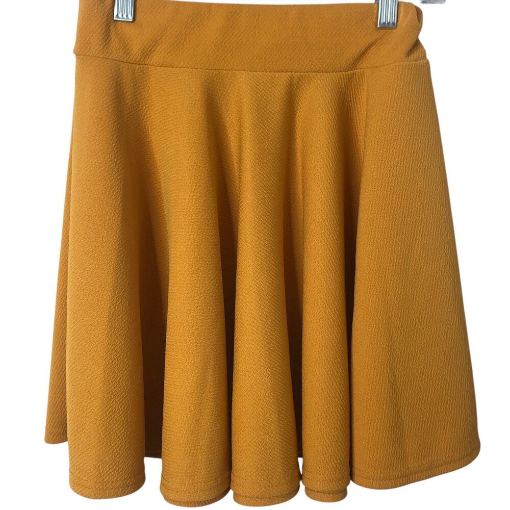 Urban Coco Women's Mustard Yellow Pull-On Stretchy Mini Skirt Size Large